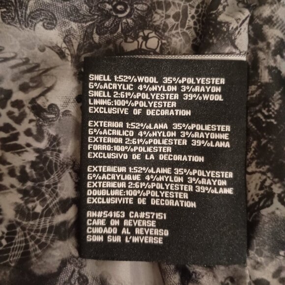 Guess Asymmetrical Wool Blend Baddie Whimsigoth Coat L – Large - Picture 11 of 16